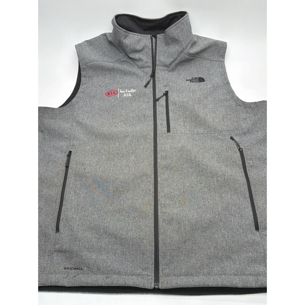 The North Face WindWall Vest Mens XXL Grey Softshell Full Zip Tom Kadlec KIA